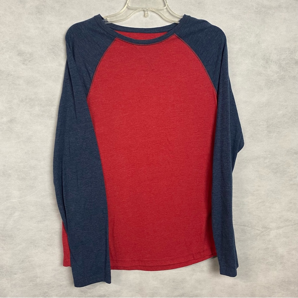 Urban Pipeline Baseball Tshirt Mens Size Large Red Blue Long Sleeve